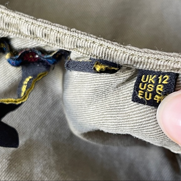 Superdry Olive Green Sleeveless Embroidered Tank Dress Size 8 - Picture 8 of 9